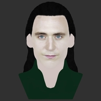 Loki bust ready for full color 3D printing - Thumbnail 13