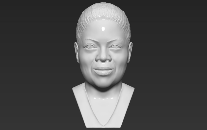 Oprah Winfrey bust 3D printing ready stl obj