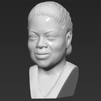 Oprah Winfrey bust 3D printing ready stl obj - Thumbnail 3