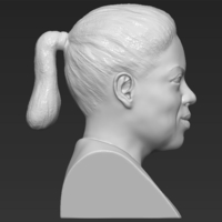 Oprah Winfrey bust 3D printing ready stl obj - Thumbnail 4