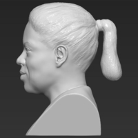 Oprah Winfrey bust 3D printing ready stl obj - Thumbnail 6