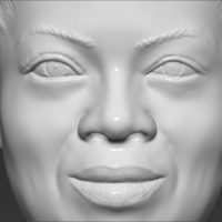 Oprah Winfrey bust 3D printing ready stl obj - Thumbnail 9