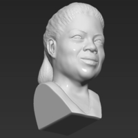 Oprah Winfrey bust 3D printing ready stl obj - Thumbnail 11