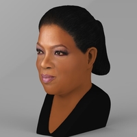 Oprah Winfrey bust ready for full color 3D printing - Thumbnail 3