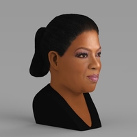 Oprah Winfrey bust ready for full color 3D printing - Thumbnail 5