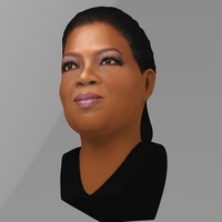 Oprah Winfrey bust ready for full color 3D printing - Thumbnail 7