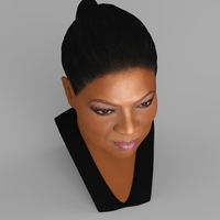 Oprah Winfrey bust ready for full color 3D printing - Thumbnail 8