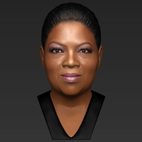 Oprah Winfrey bust ready for full color 3D printing - Thumbnail 9
