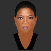 Oprah Winfrey bust ready for full color 3D printing - Thumbnail 11