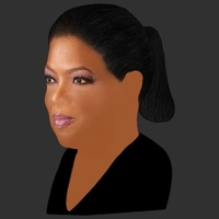 Oprah Winfrey bust ready for full color 3D printing - Thumbnail 12