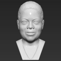 Oprah Winfrey bust ready for full color 3D printing - Thumbnail 13