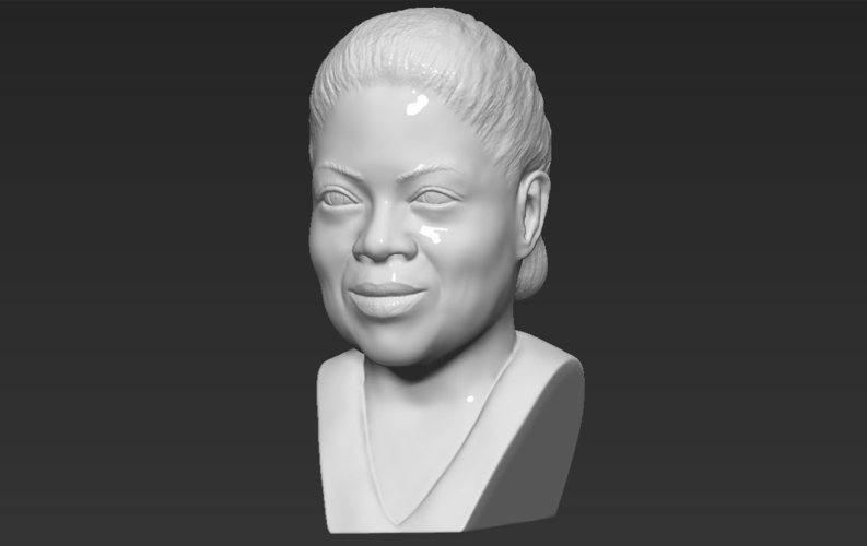 Oprah Winfrey bust ready for full color 3D printing 3D Print 230893