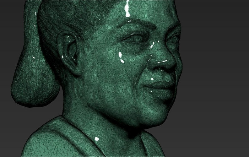 Oprah Winfrey bust ready for full color 3D printing 3D Print 230902
