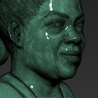 Oprah Winfrey bust ready for full color 3D printing - Thumbnail 24