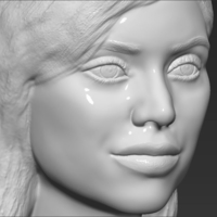 Kylie Jenner bust 3D printing ready stl obj - Thumbnail 9