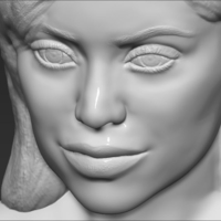 Kylie Jenner bust 3D printing ready stl obj - Thumbnail 12