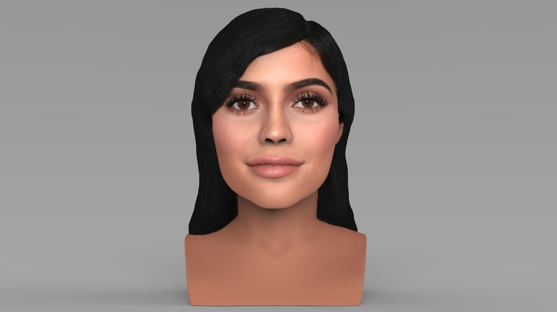 Kylie Jenner bust ready for full color 3D printing