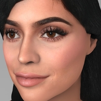 Kylie Jenner bust ready for full color 3D printing - Thumbnail 3