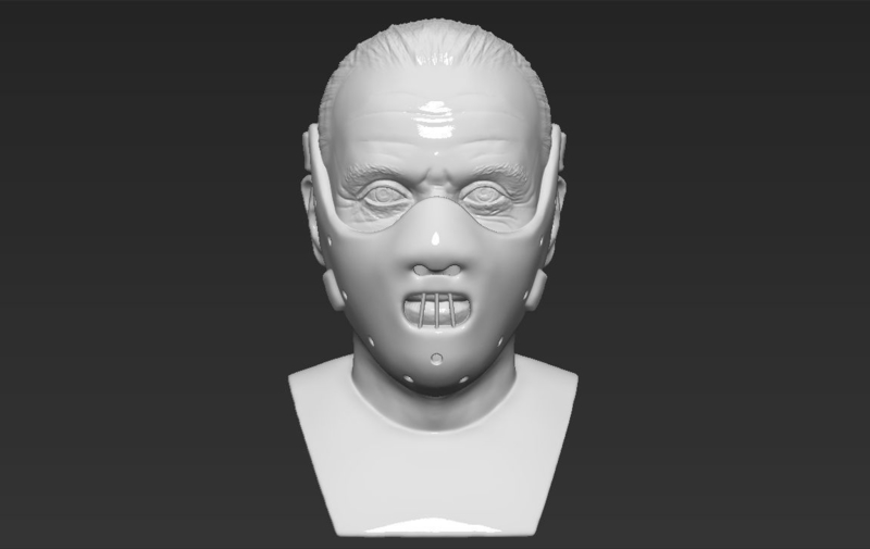 Hannibal Lecter bust 3D printing ready stl obj