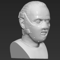 Hannibal Lecter bust 3D printing ready stl obj - Thumbnail 4