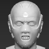 Hannibal Lecter bust 3D printing ready stl obj - Thumbnail 6