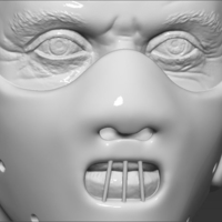 Hannibal Lecter bust 3D printing ready stl obj - Thumbnail 16