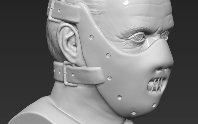 Hannibal Lecter bust 3D printing ready stl obj 3D Print 230976