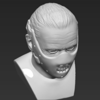 Hannibal Lecter bust 3D printing ready stl obj - Thumbnail 20