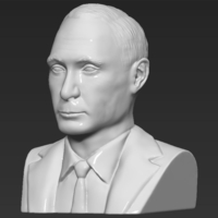 Vladimir Putin bust 3D printing ready stl obj - Thumbnail 3