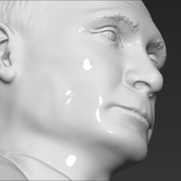 Vladimir Putin bust 3D printing ready stl obj - Thumbnail 13