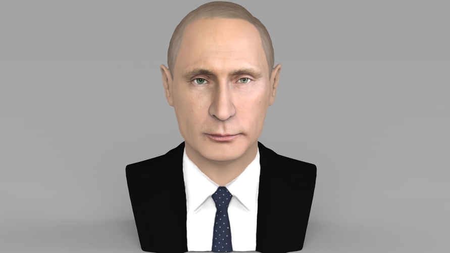 Vladimir Putin bust ready for full color 3D printing