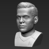 Captain Kirk Chris Pine Star Trek bust 3D printing ready stl obj - Thumbnail 6