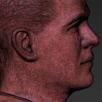 Captain Kirk Chris Pine Star Trek bust 3D printing ready stl obj - Thumbnail 14