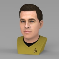 Captain Kirk Chris Pine Star Trek bust full color 3D printing - Thumbnail 2