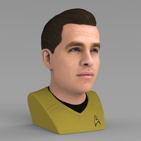 Captain Kirk Chris Pine Star Trek bust full color 3D printing - Thumbnail 3
