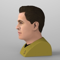 Captain Kirk Chris Pine Star Trek bust full color 3D printing - Thumbnail 6