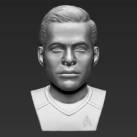 Captain Kirk Chris Pine Star Trek bust full color 3D printing - Thumbnail 11