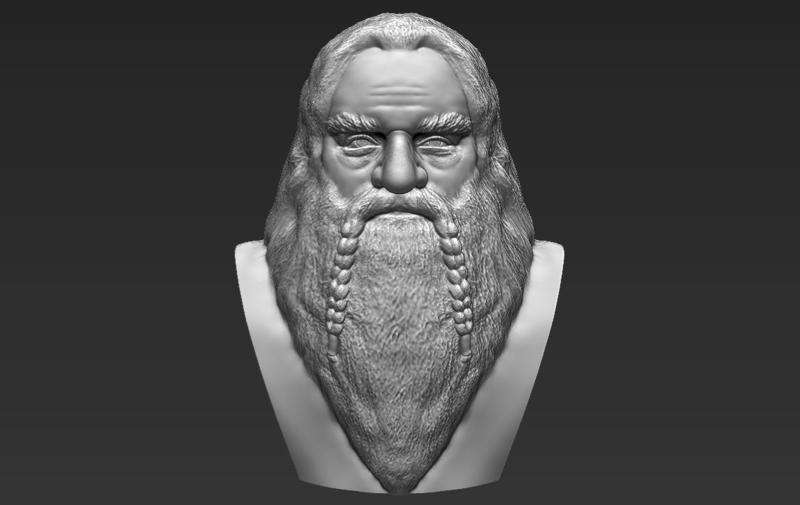 Gimli Lord of the Rings bust 3D printing ready stl obj