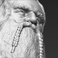 Gimli Lord of the Rings bust 3D printing ready stl obj - Thumbnail 14
