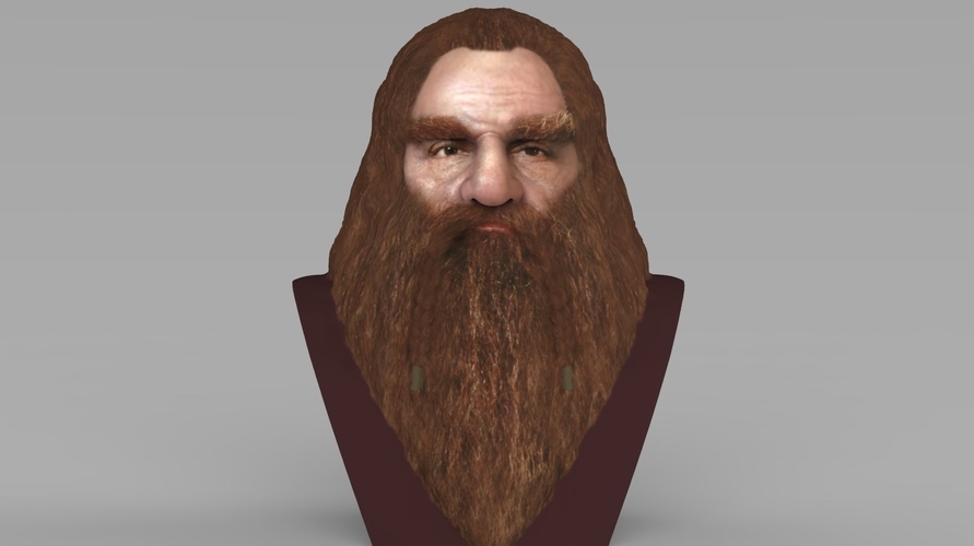 Gimli Lord of the Rings bust full color 3D printing ready