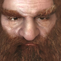 Gimli Lord of the Rings bust full color 3D printing ready - Thumbnail 2