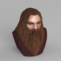 Gimli Lord of the Rings bust full color 3D printing ready - Thumbnail 4
