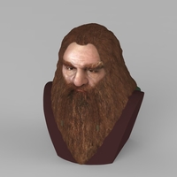Gimli Lord of the Rings bust full color 3D printing ready - Thumbnail 9