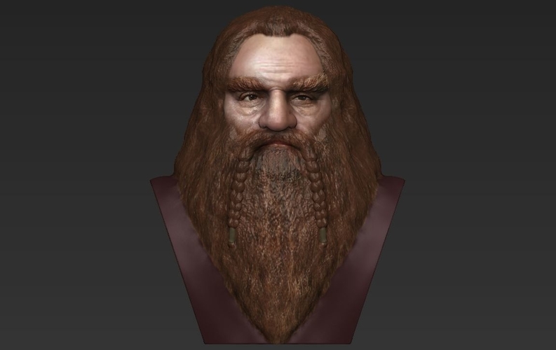 Gimli Lord of the Rings bust full color 3D printing ready 3D Print 231086