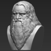 Gimli Lord of the Rings bust full color 3D printing ready - Thumbnail 16