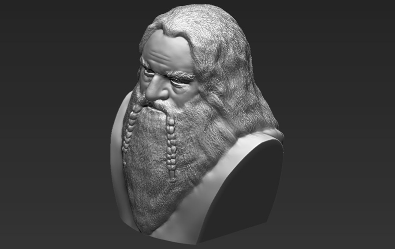 Gimli Lord of the Rings bust full color 3D printing ready 3D Print 231095