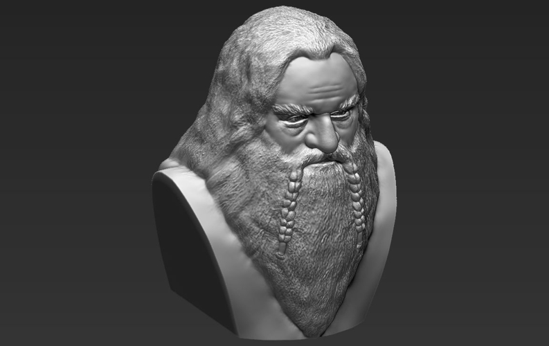 Gimli Lord of the Rings bust full color 3D printing ready 3D Print 231096