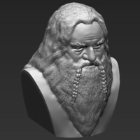 Gimli Lord of the Rings bust full color 3D printing ready - Thumbnail 20