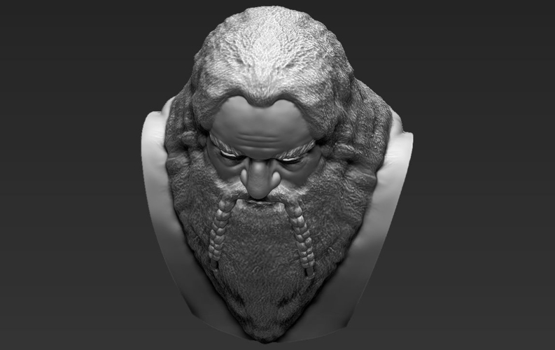 Gimli Lord of the Rings bust full color 3D printing ready 3D Print 231097