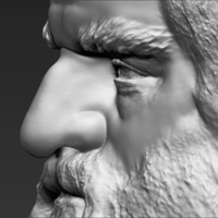 Gimli Lord of the Rings bust full color 3D printing ready - Thumbnail 23